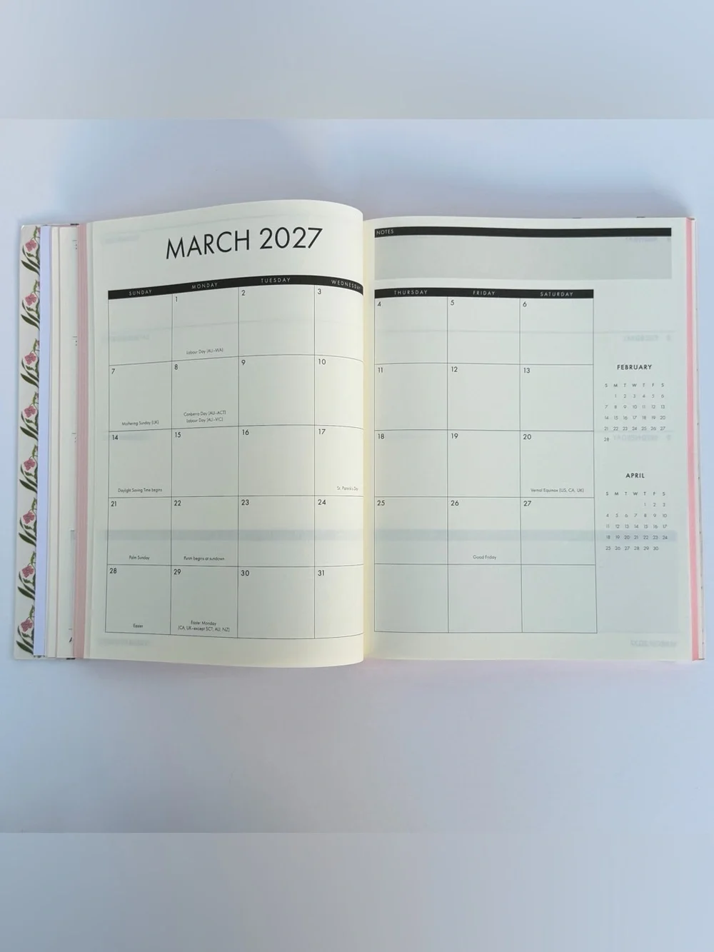 Punch Studio 17 months 2026-2027 Monthly Weekly Planner Journal (Block Stripes)
